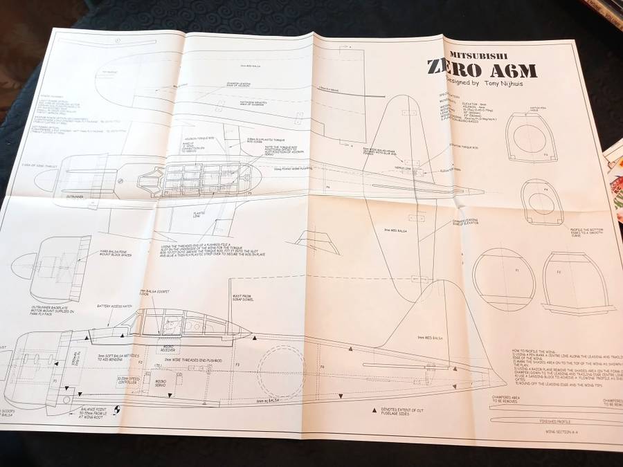 Mitsubishi Zero A6M designed by Tony Nijhuis: Plan/Blueprint