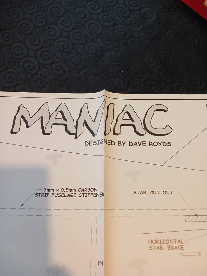 Maniac designed by Dave Royds: Plan/Blueprint