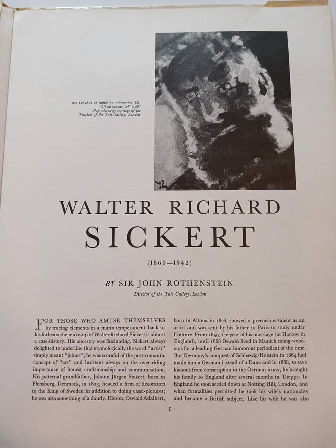 Sickert, An Express Art Book, 15 Beautiful Full Colour Prints, 1961