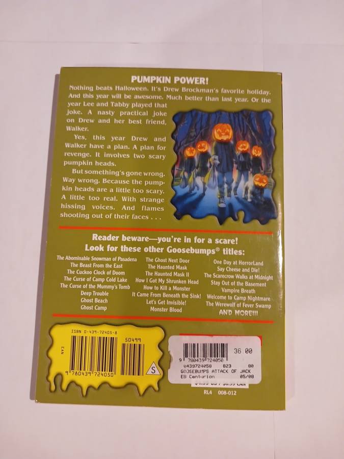 Goosebumps, Attack of the Jack-O`-Lanterns by R.L. Stine
