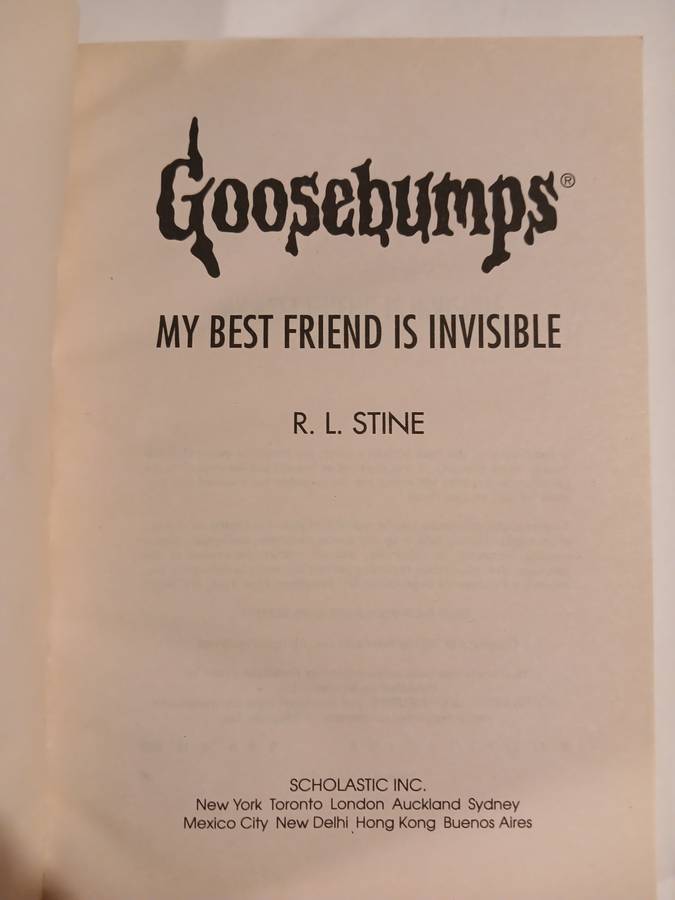 Goosebumps, My Best Friend is Invisible by R.L. Stine