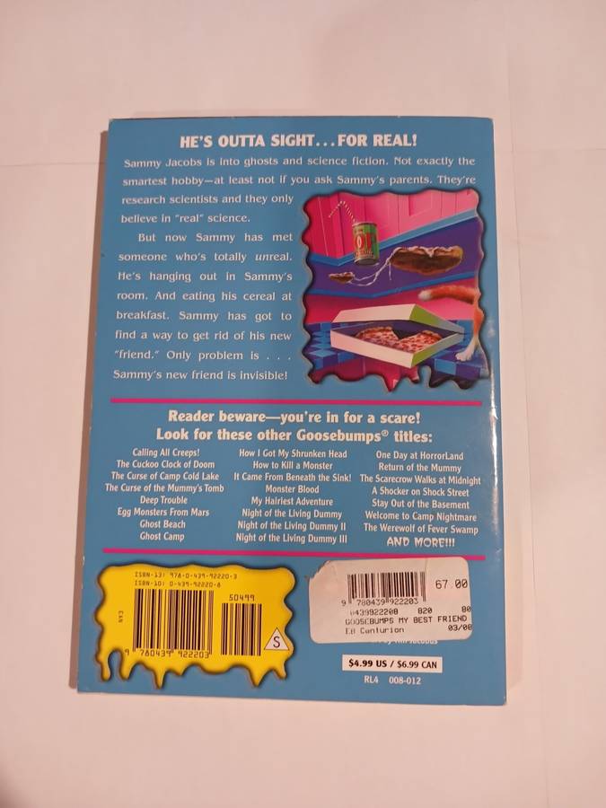 Goosebumps, My Best Friend is Invisible by R.L. Stine