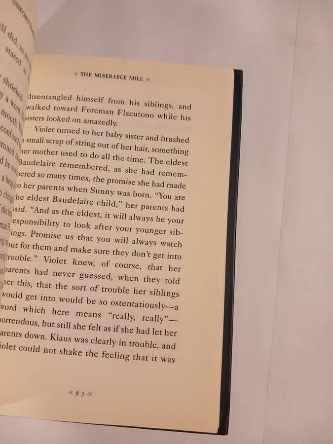A Series of Unfortunate Events, Book the Fourth, The Miserable Mill by Lemony Snicket