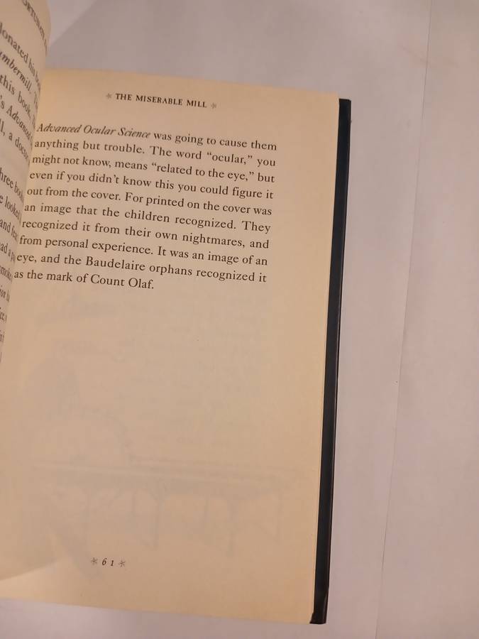 A Series of Unfortunate Events, Book the Fourth, The Miserable Mill by Lemony Snicket