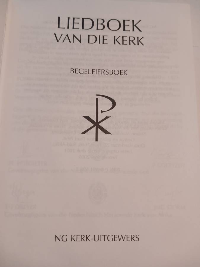 Liedboek van die Kerk, Begeleiersboek, 2005