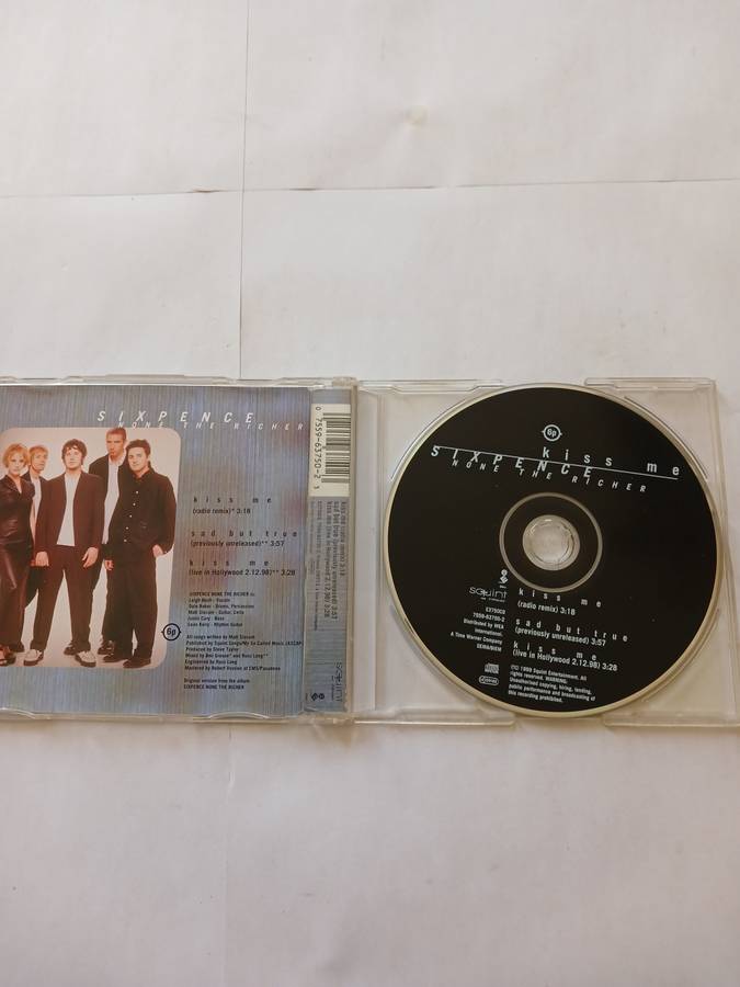 Sixpence None The Richer, Kiss Me CD single, Europe