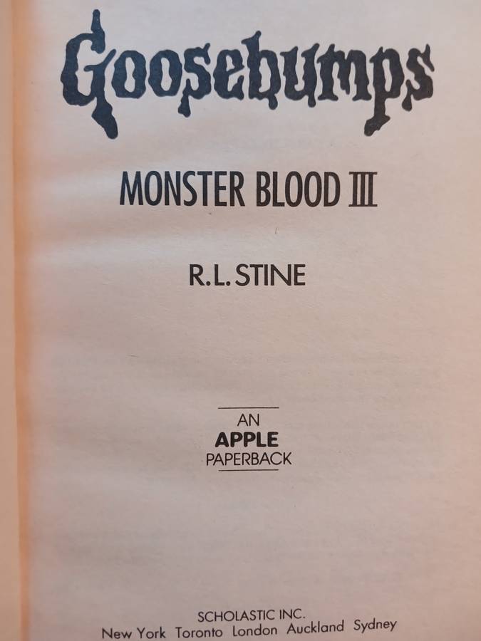 Goosebumps, Monster Blood III by R.L. Stine