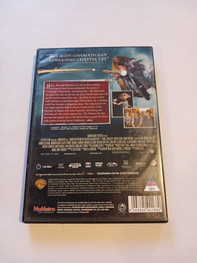 Harry Potter and the Deathly Hallows Part 1 DVD