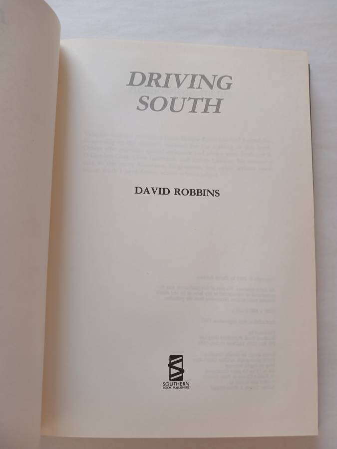 Driving South by David Robbins