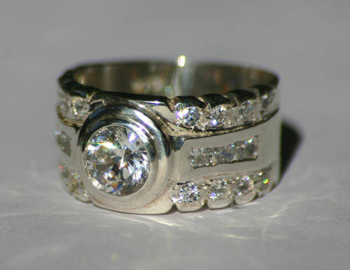 60% OFF - WHITE CZ STERLING SILVER RING
