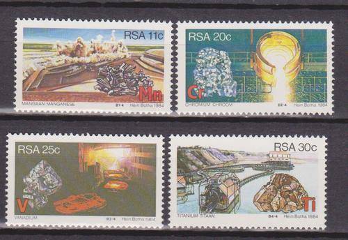 S.A. 1984 S.A.C.C. 563-566 "Strategic Minerals" Set of 4 M.N.H.