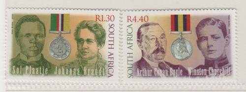 S.A. 2000 S.A.C.C. 1291-1292 "Anglo-Boer/ South African War-Writers" Set of 2 M.N.H.