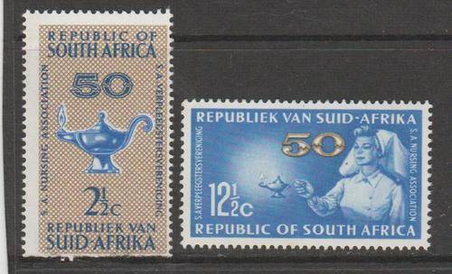S.A. 1964 S.A.C.C. 248-249 "50th Anniversary of S.A. Nursing Association" Set of 2 M.N.H.