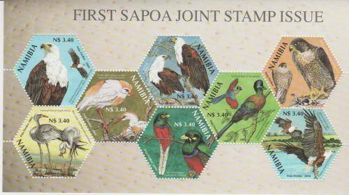 Namibia 2004 "SAPOA 1st Joint Stamp issue. National Birds" M/Sheet M.N.H.