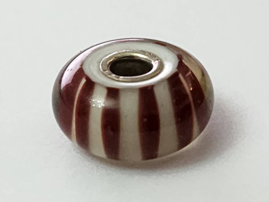 Black and White Stripes Bead Trollbead - RETIRED BEAD
