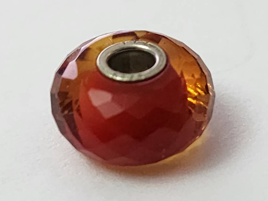 Saffron Facet Trollbead - RETIRED BEAD