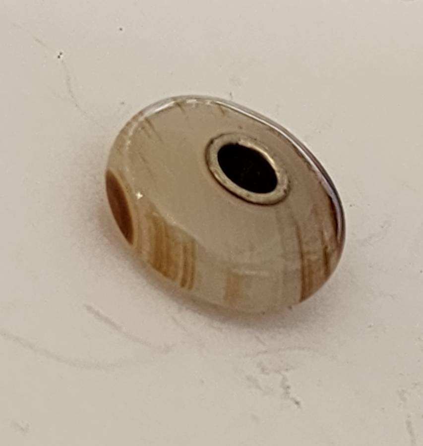 Striped Agate Gemstone Trollbead - RETIRED BEAD