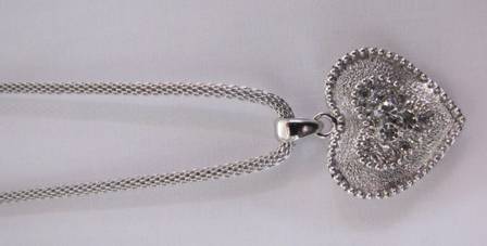 Silver Necklace with Heart Pendant