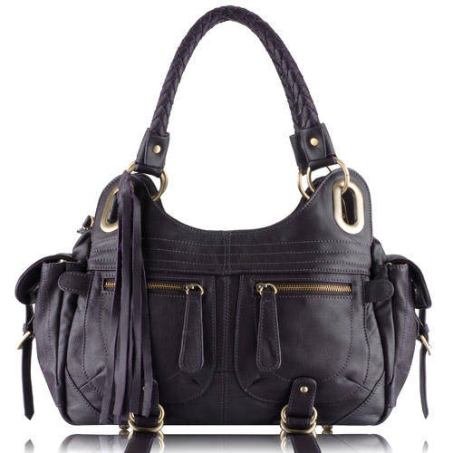 Deep Deep Purple Leather Bag