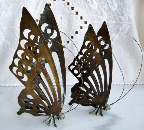 Brass Butterflies - set of  2