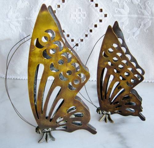 Brass Butterflies - set of  2