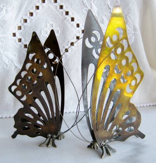 Brass Butterflies - set of  2