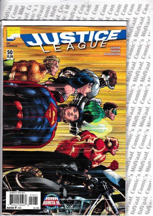 JUSTICE LEAGUE # 50 MINT - JOHN ROMITA JR. VARIANT COVER