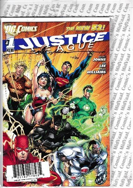 JUSTICE LEAGUE # 1 JIM LEE COVER - MINT SPECIALLY LIMITED SERIES OF 25 SIGNED BY SCOTT WILLIAMS 146/