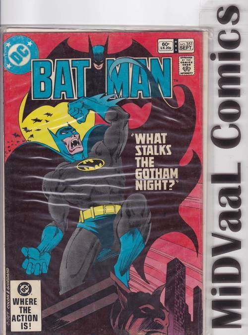 Batman Issue # 351 Sep '82  CONDY FINE  Who Stalks the Gotham Night", plus Catwoman