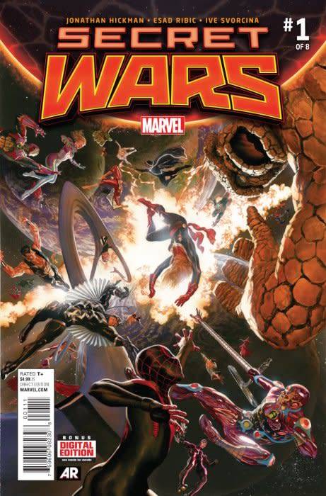 Secret Wars Issue # 1 ¿ Regular Alex Ross cover.  ¿ Includes 6-page Uncanny Inhumans preview.