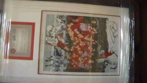 LIVERPOOL FC. PHIL NEAL AUTOGRAPHED FRAMED PHOTO WITH COA