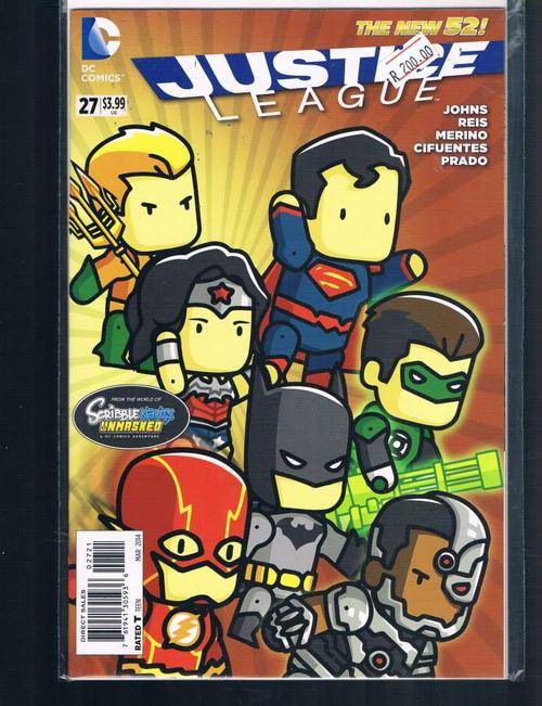 JUSTICE LEAGUE # 27 (SCRIBBLE NAUTS VARIANT) MINT