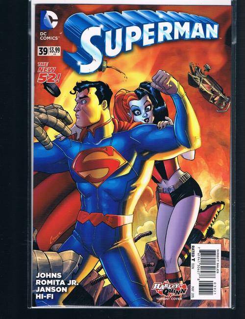 SUPERMAN # 39 HARLEY QUINN VARIANT COVER - MINT