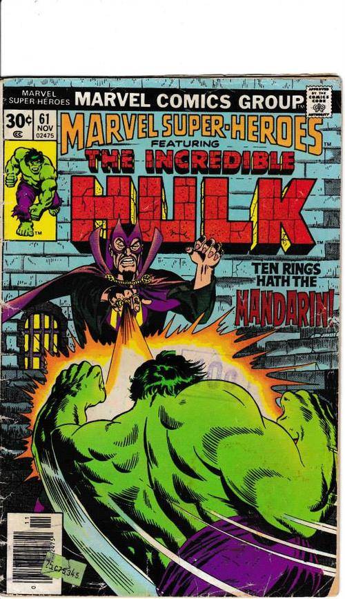 MARVEL SUPER-HEROES FEATURING THE INCREDIBLE HULK # 61 CONDT GOOD-