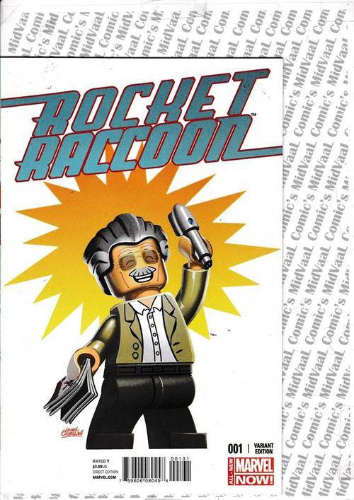 ROCKET RACCOON # 001 STAN LEE LEGO VARIANT COVER-MINT