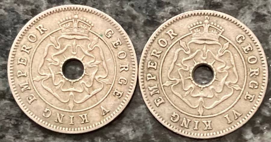 Southern Rhodesia 1934 + 1939 Half Penny
