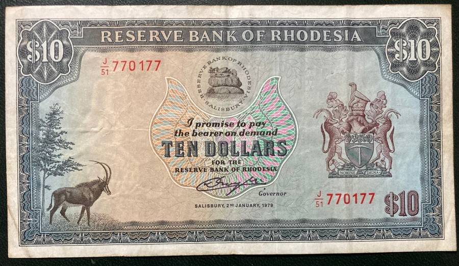 Rhodesia 1979 $10