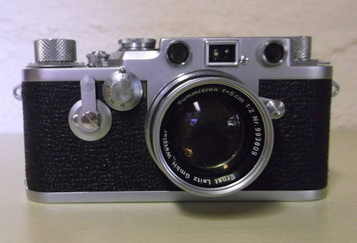 Leica Camera 1954 III F With 1951 Summicron collapsible Lens