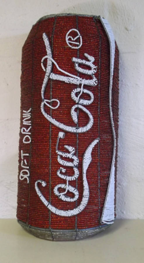 Funky Beaded Coke Lamp.
