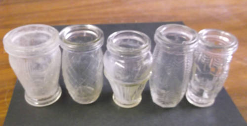 Collection Of Vintage Fish Paste Bottles