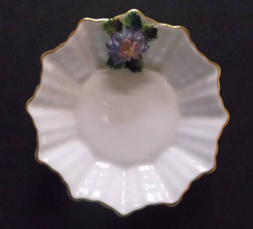 Gorgeous Radfors Fine Bone China Shell Shaped Trinket Tray With Floral Decor