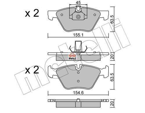 BMW E90 FRONT BRAKE PADS (METELLI)