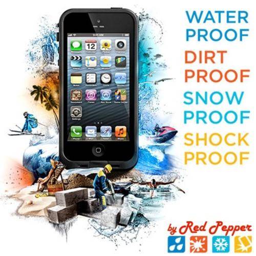 *Local Stock* Lifeproof Redpepper Waterproof Dustproof Shockproof iPhone 5 5S 5C Cover Case Black