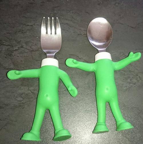 Mr Fork and MR Spoon makes eating fun. BABY & TODDLER UTENSILS