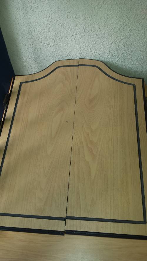 Dart Board in Mounted Cupboard
