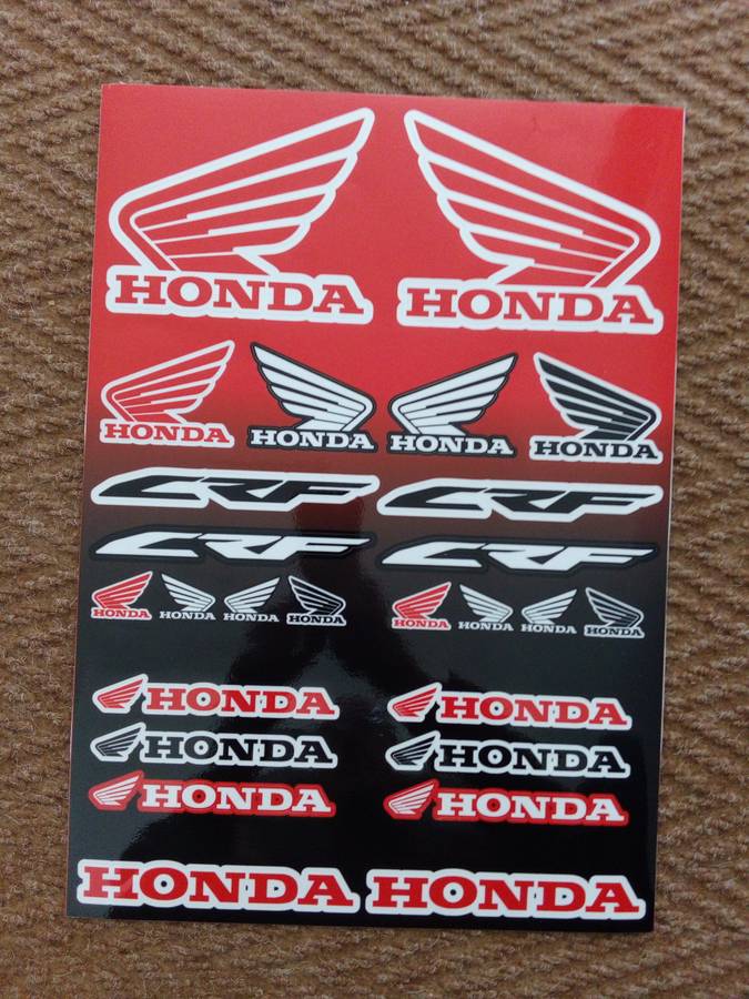 Honda sticker kit sheet