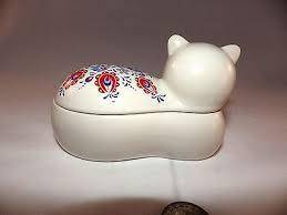 ELIZABETH ARDEN - 'Orient Express'  Cat Trinket Box