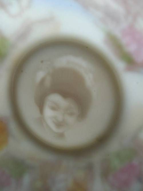 VINTAGE JAPANESE GEISHA GIRL TRIO with  Lithophane Cup