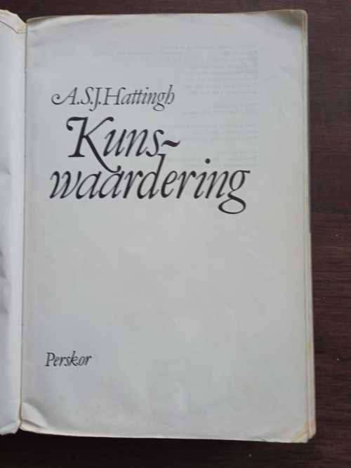 HATTINGH, A.S.J. - Kunswaardering - (Swakkerige Sagteband)