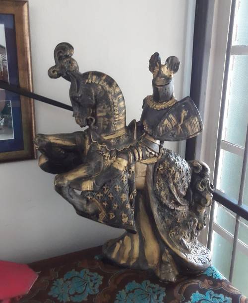 Large 55cm Cast Night and Horse Ornament. See item description. COURIER GUY R180.00